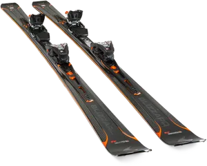 Blizzard Black Orange Ski Equipment PNG image