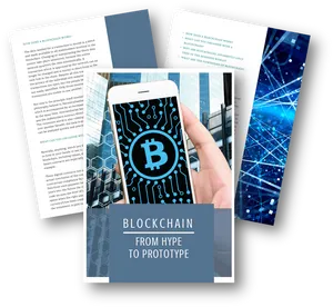 Blockchain Technology Explained Mobile Display PNG image