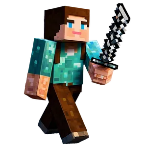 Blocky Minecraft Characters PNG Uhb90