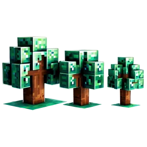 Blocky Tree From Minecraft Png 06122024 PNG image