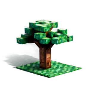 Blocky Tree From Minecraft Png Bcs56 PNG image