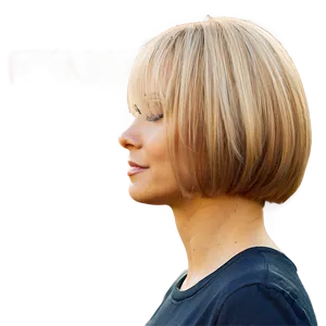 Blond Hair Bob Cut PNG 77
