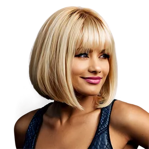 Blond Hair Bob Cut PNG Yyt