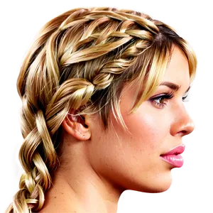 Blond Hair Braid PNG 06262024