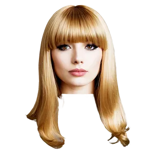 Blond Hair With Bangs PNG 65