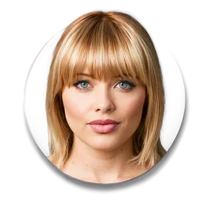 Blond Hair With Bangs PNG Plh