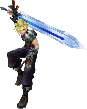 Blond Haired Warriorwith Giant Sword