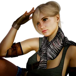 Blonde Animated Character Portrait