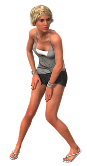Blonde Animated Characterin Casual Wear
