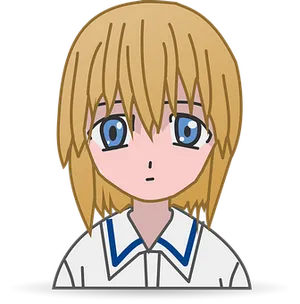 Blonde Anime Character Avatar PNG image