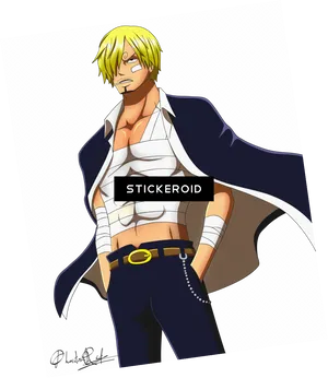 Blonde Anime Character Sanji Illustration