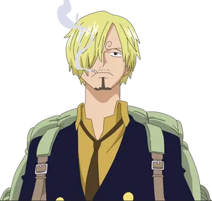 Blonde Anime Character Smoking Sanji One Piece