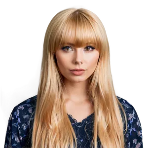 Blonde Bangs For Long Hair PNG Buu15 PNG