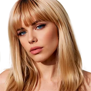 Blonde Bangs For Oval Face PNG Vak61 PNG
