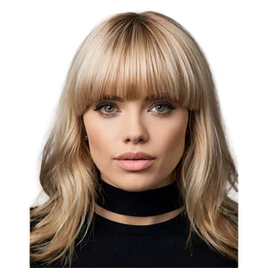 Blonde Bangs For Oval Face PNG Wjs38 PNG