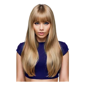 Blonde Bangs Hairstyle Png 81 PNG image