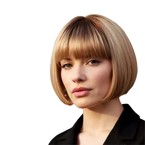 Blonde Bangs With Bob Cut PNG 41