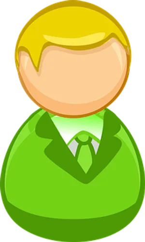 Blonde Cartoon Businessman Icon