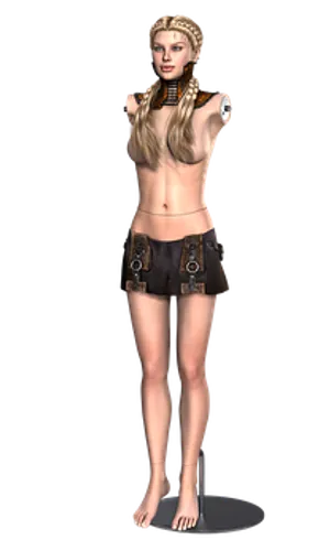 Blonde Character3 D Model