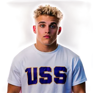 Blonde Curly Haired Individual U S S Shirt PNG