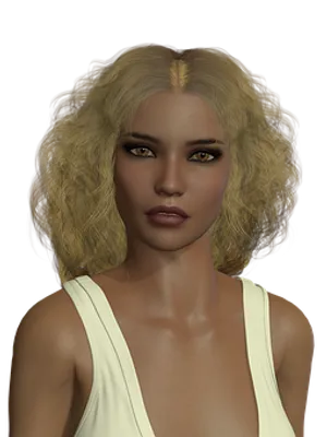 Blonde Digital Woman Portrait