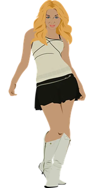Blonde Fashion Illustration