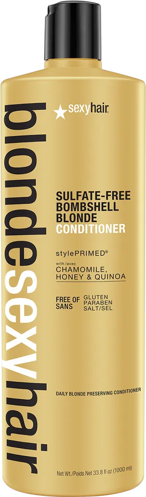 Blonde Hair Conditioner Bottle PNG