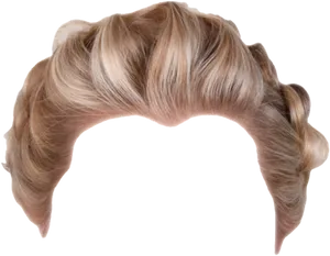 Blonde Hair Wig Transparent Background