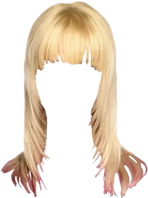 Blonde Hair Wig Transparent Background PNG image