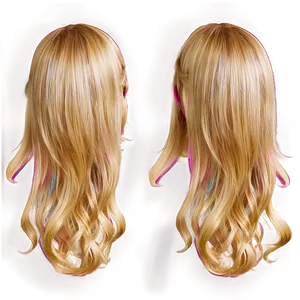 Blonde Hair With Bangs PNG 31