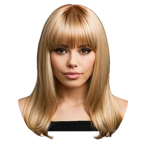 Blonde Hair With Bangs PNG 95