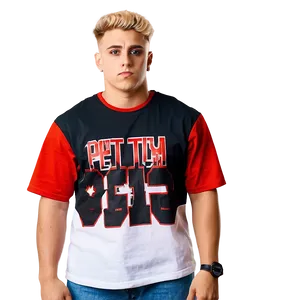 Blonde Haired Individualin Team Shirt PNG