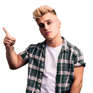 Blonde Haired Man Pointing PNG image