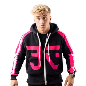 Blonde Haired Manin Black Hoodie PNG