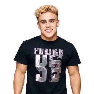Blonde Haired Manin Black Shirt PNG