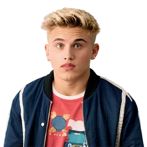 Blonde Haired Young Manin Casual Wear PNG