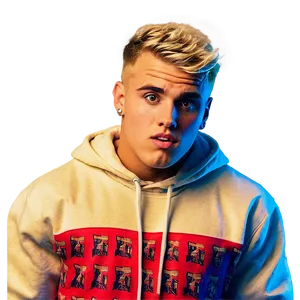 Blonde Haired Young Manin Hoodie PNG