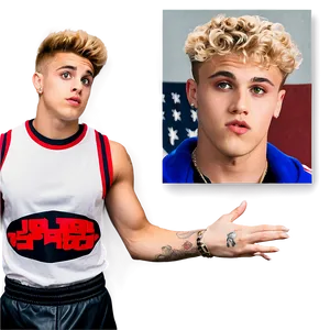 Blonde Haired Young Manwith Tattoos PNG