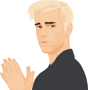Blonde Man Gesture Illustration