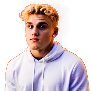 Blonde Manin White Hoodie PNG image