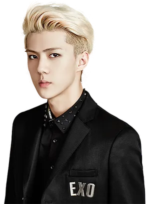 Blonde Undercut Hairstyle Man PNG image