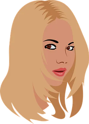 Blonde Vector Portrait
