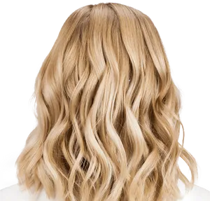 Blonde Wavy Hair Black Background PNG