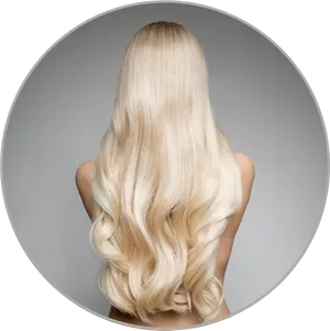 Blonde Wavy Hair Portrait PNG