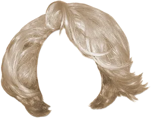 Blonde Wig Silhouette PNG image