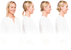 Blonde Woman Hairstyle Progression