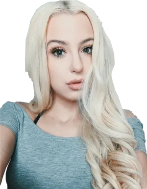 Blonde Woman Portrait PNG