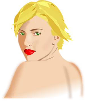 Blonde Woman Vector Portrait