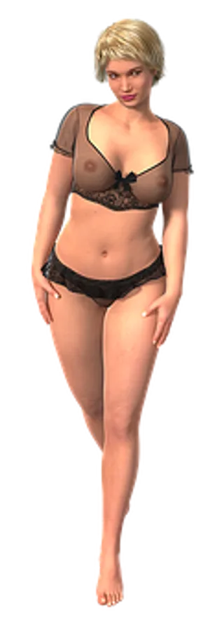 Blonde Womanin Lingerie
