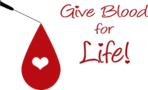 Blood Donation Heart Drop Campaign PNG image